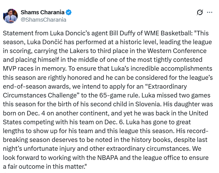  【深度解析】腿筋二级拉伤背后的医学密码：东契奇伤病始末与评奖资格困局 体育新闻